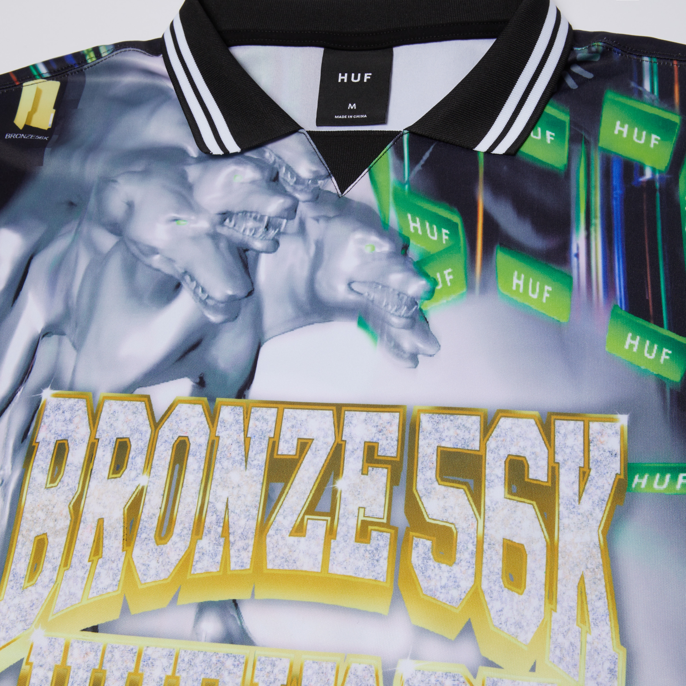 HUF X Bronze 56K Glitched Soccer Jersey HUF X Bronze 56K Glitched Soccer Jersey