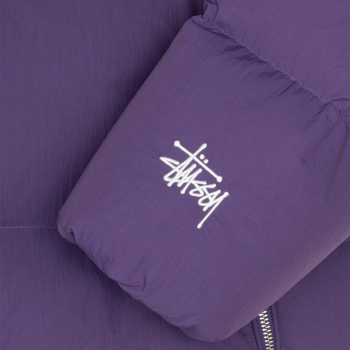 Stussy Nylon Down Puffer Jacket Purple Stussy Nylon Down Puffer Jacket Purple
