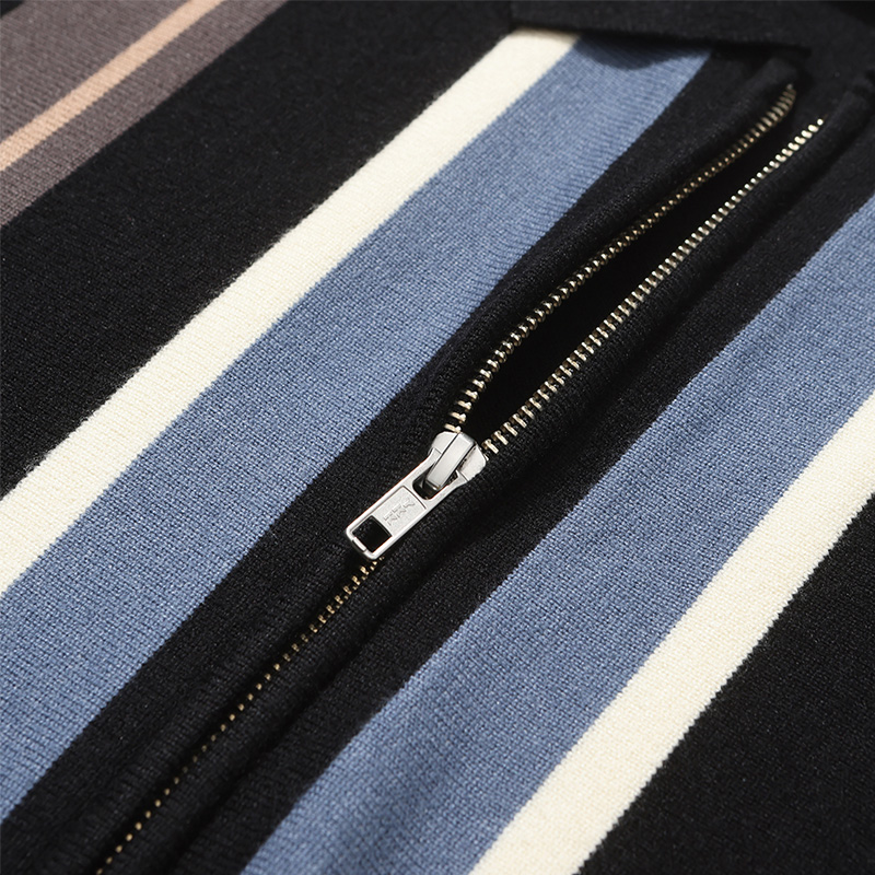 Helas Bundy Full Zip Knit Polo Black Helas Bundy Full Zip Knit Polo Black