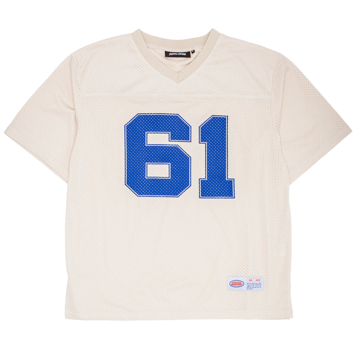 Fucking Awesome Stamp Logo Practice Jersey Cream Blue Fucking Awesome Stamp Logo Practice Jersey Cream Blue