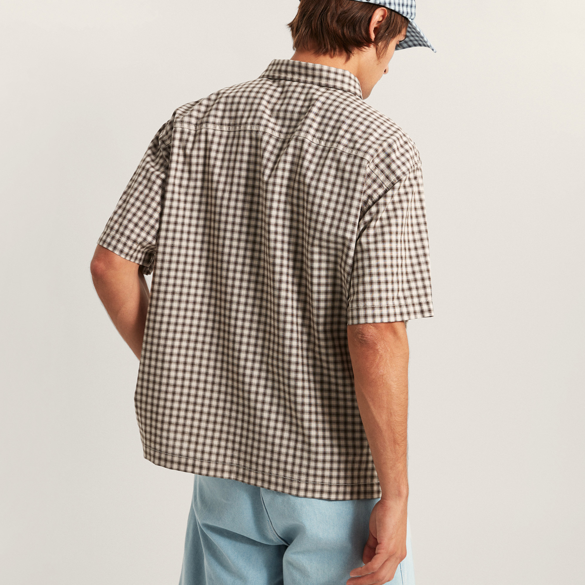 Vans Larkspur Mini Plaid Shirt Oatmeal/Demitasse