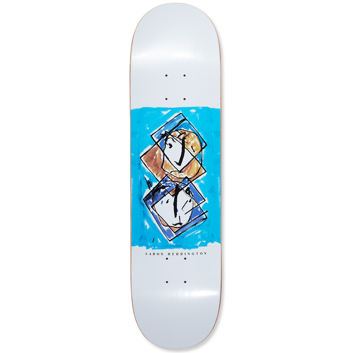 Polar Aaron Herrington Twisted Skateboard Deck White 8.25