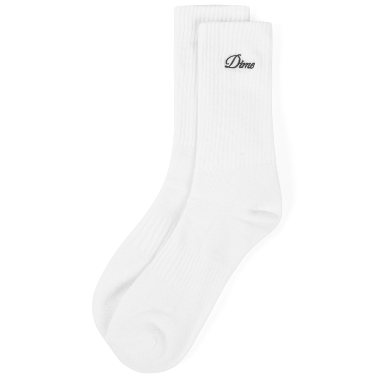 Dime Two Pack Crew Socks White