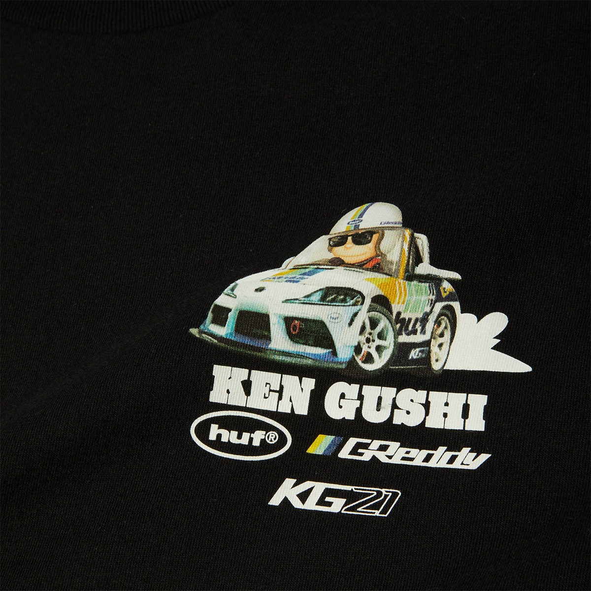HUF x Greddy Gushi T-Shirt Black HUF x Greddy Gushi T-Shirt Black