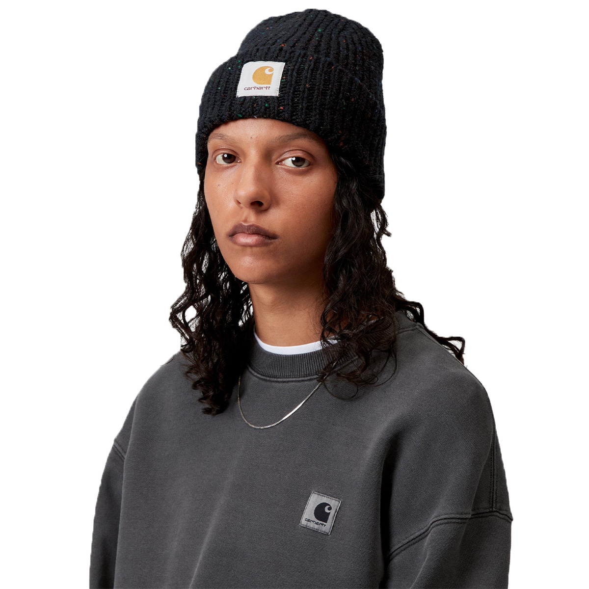 Carhartt WIP Anglistic Beanie Speckled Black