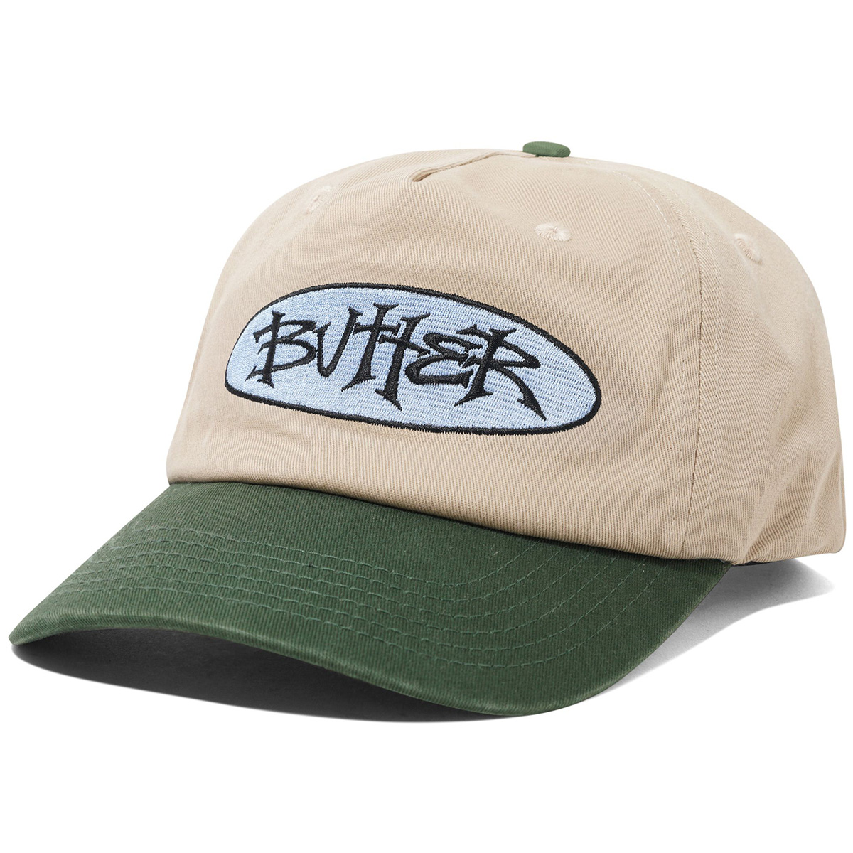Butter Goods Tide 5 Panel Cap Washed Tan/Seaweed