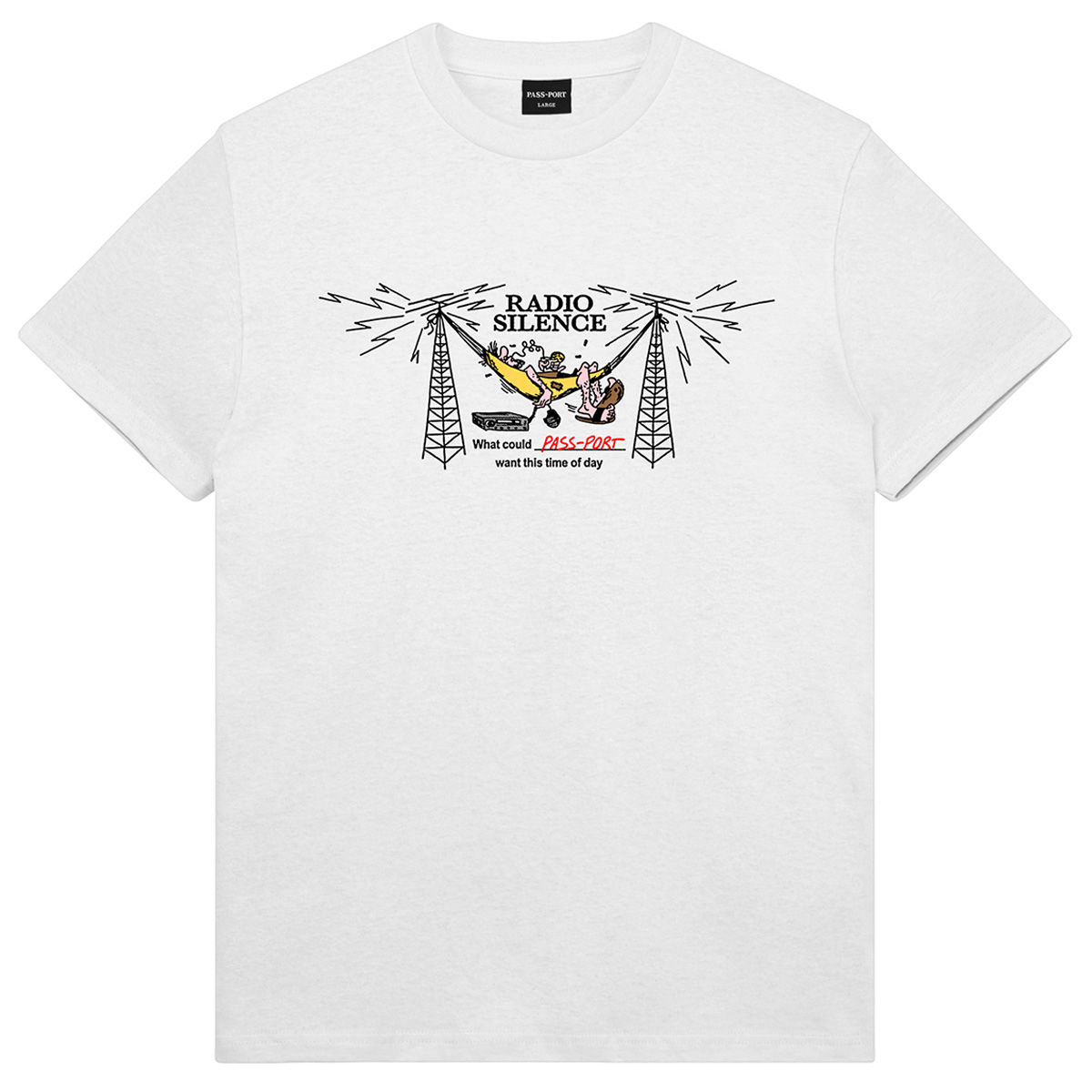 Pass Port Radio Silence T-shirt White Pass Port Radio Silence T-shirt White