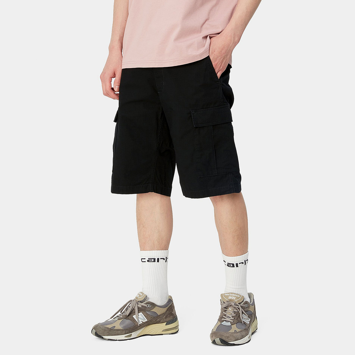 Carhartt WIP Aviation Short Black Rinsed