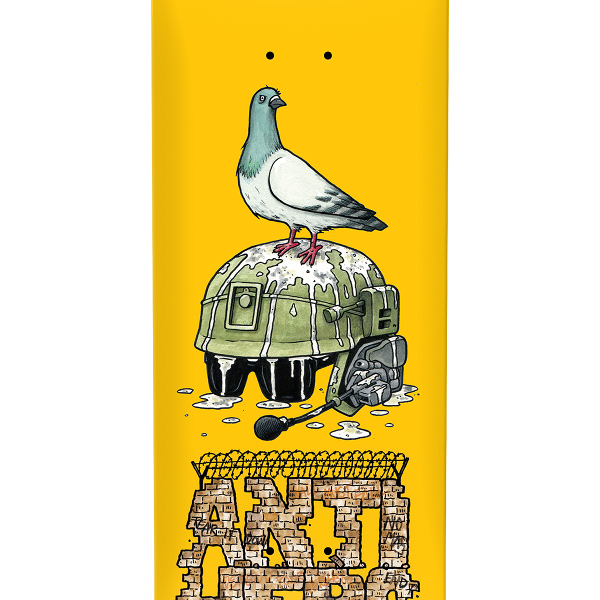 Anti Hero Pfanner Liberdad Skateboard Deck Yellow 8.25
