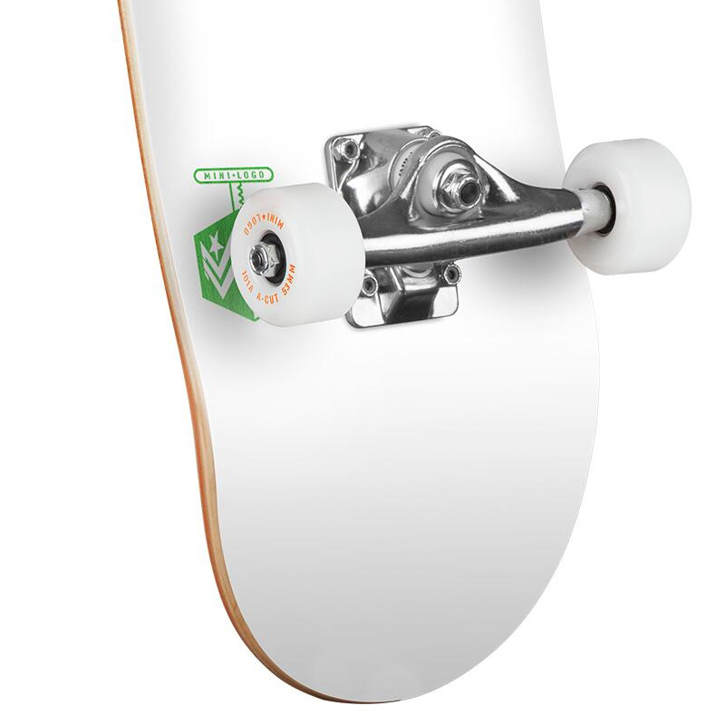 Mini Logo Chevron Detonator 15 Birch Complete Skateboard Solid White Shape 291 7.75