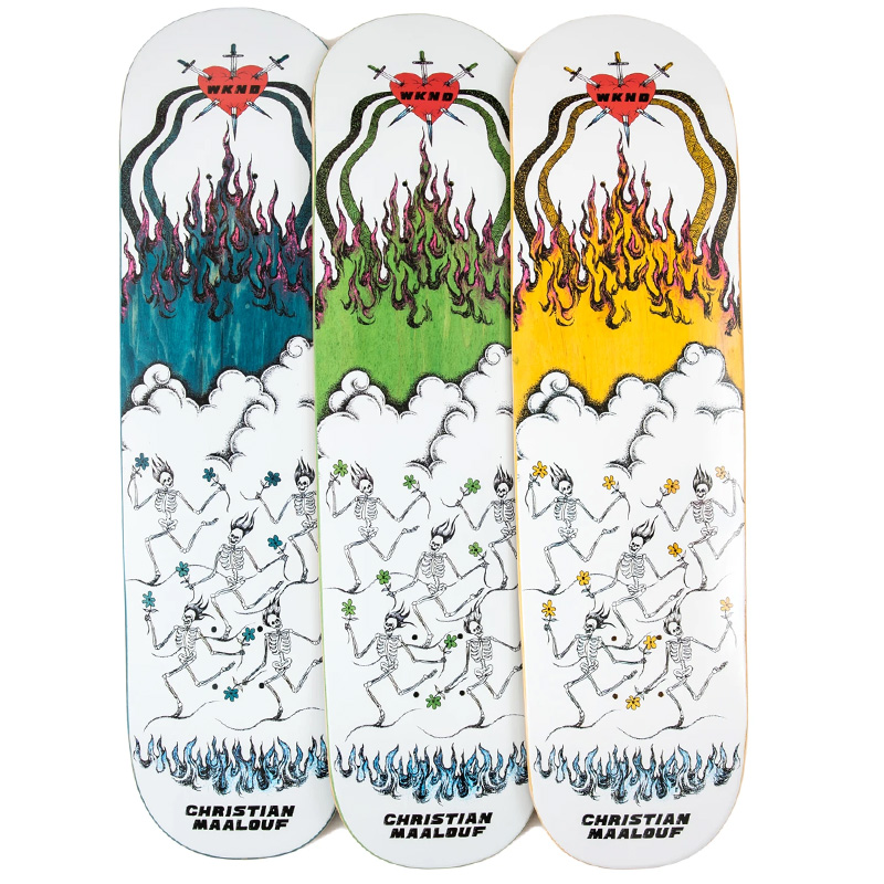 WKND Christian Maalouf Running With Daisies Skateboard Deck 8