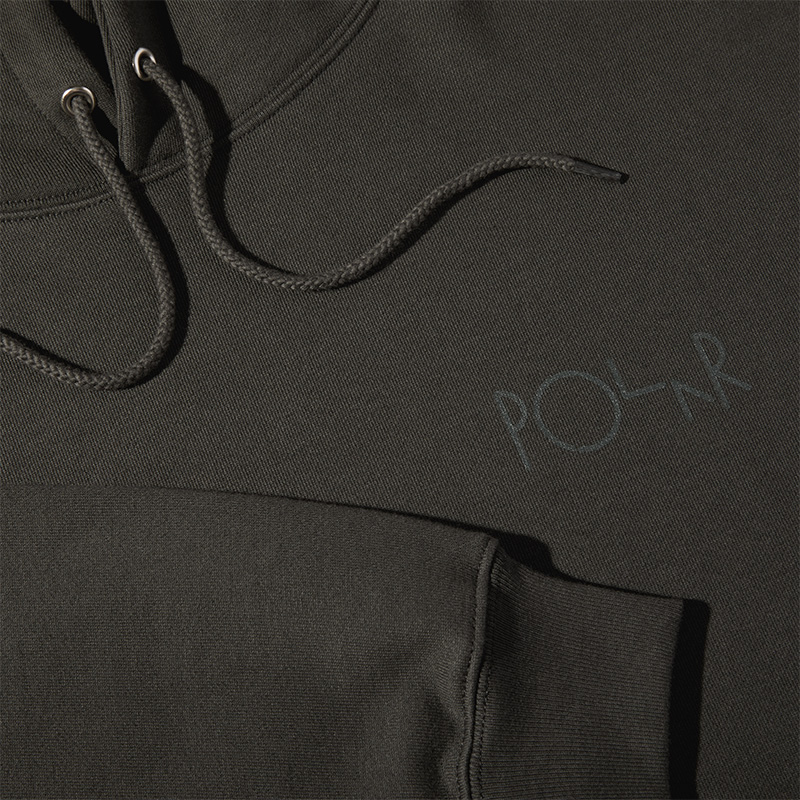 Polar Stroke Logo Dave Hoodie Dirty Black