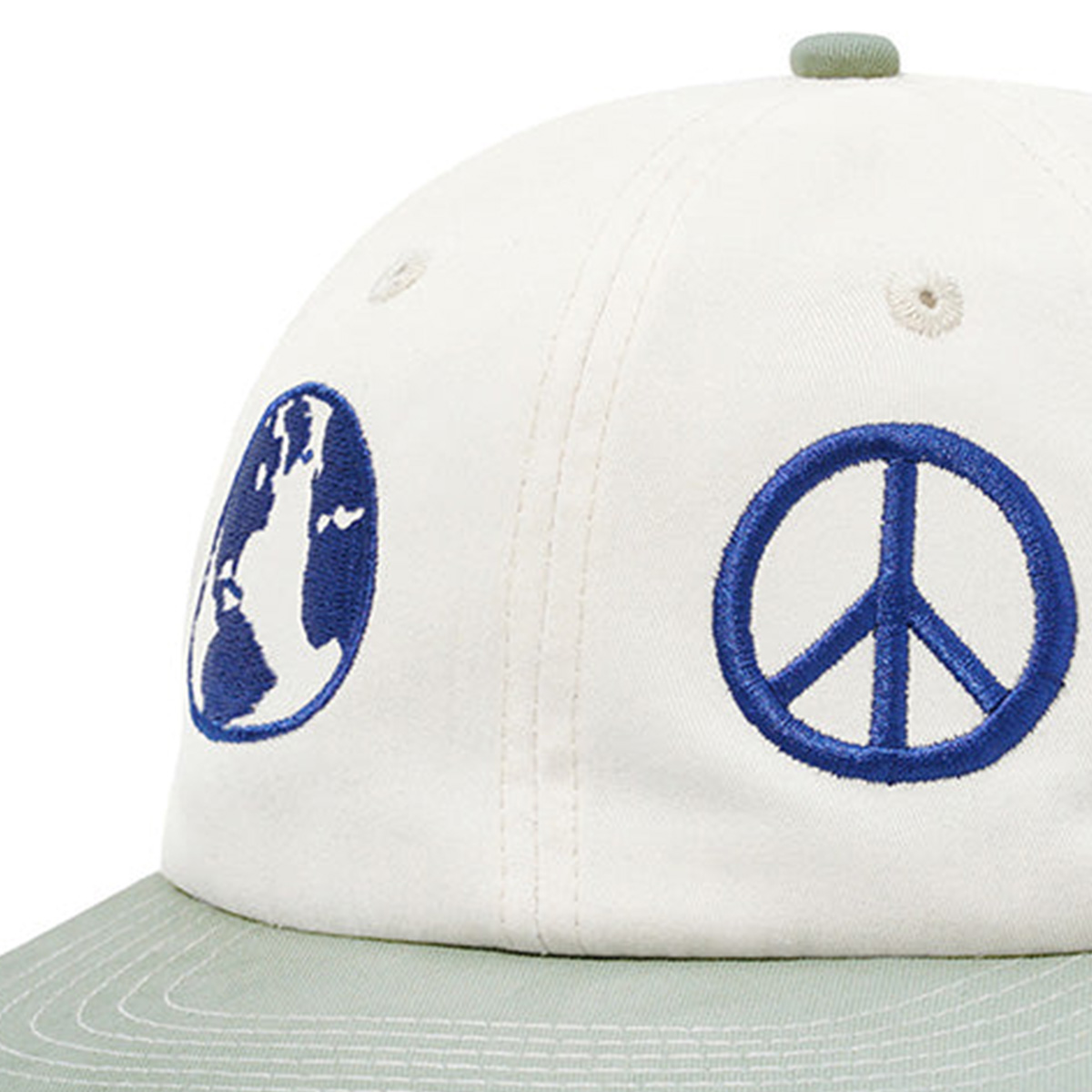 Butter Goods World Peace 6 Panel Cap Natural/Sage