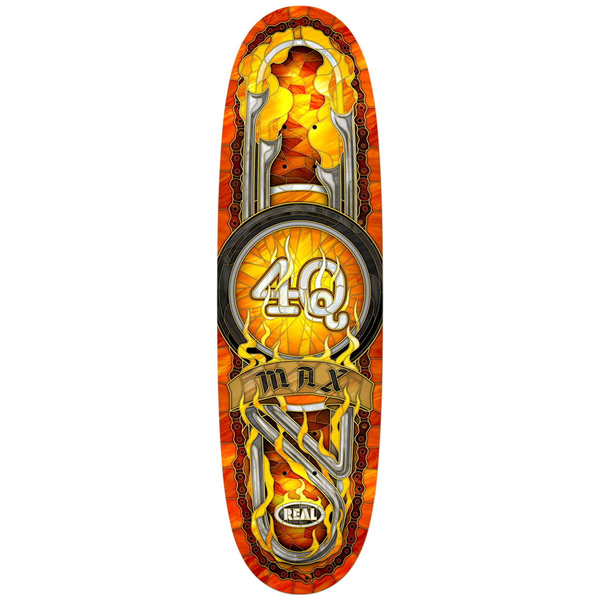 Real Max Schaaf 4Q Cathedral Skateboard Deck 9.1