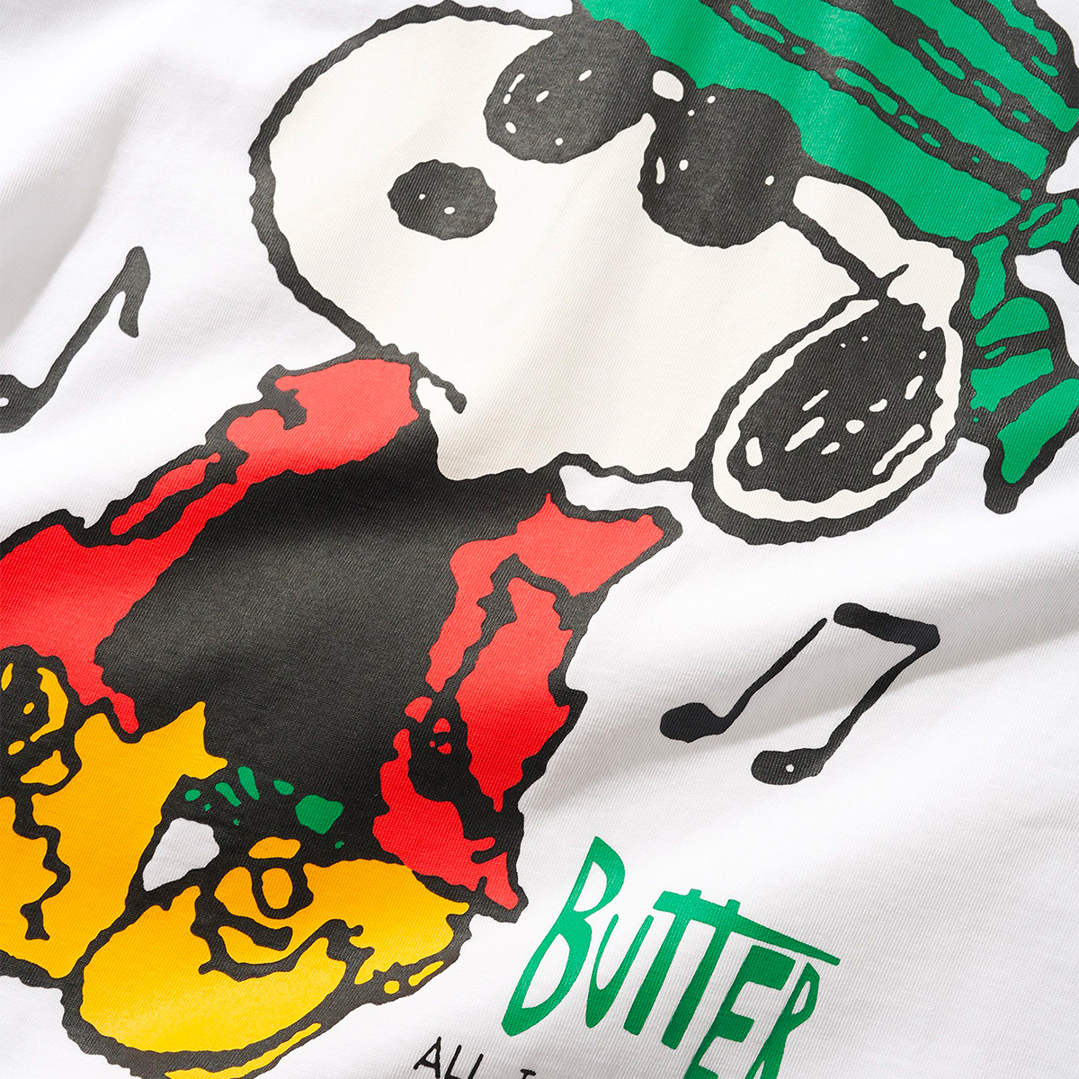 Butter Goods x Peanuts Music T-shirt White Butter Goods x Peanuts Music T-shirt White