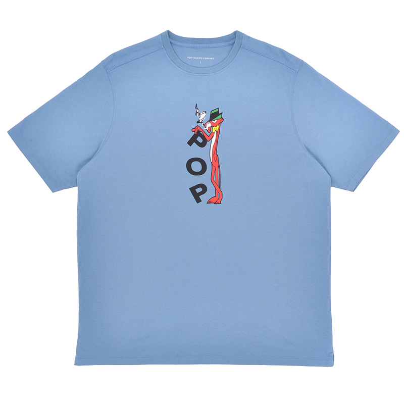 Pop Trading Company Cool Cat T-Shirt Blue Shadow