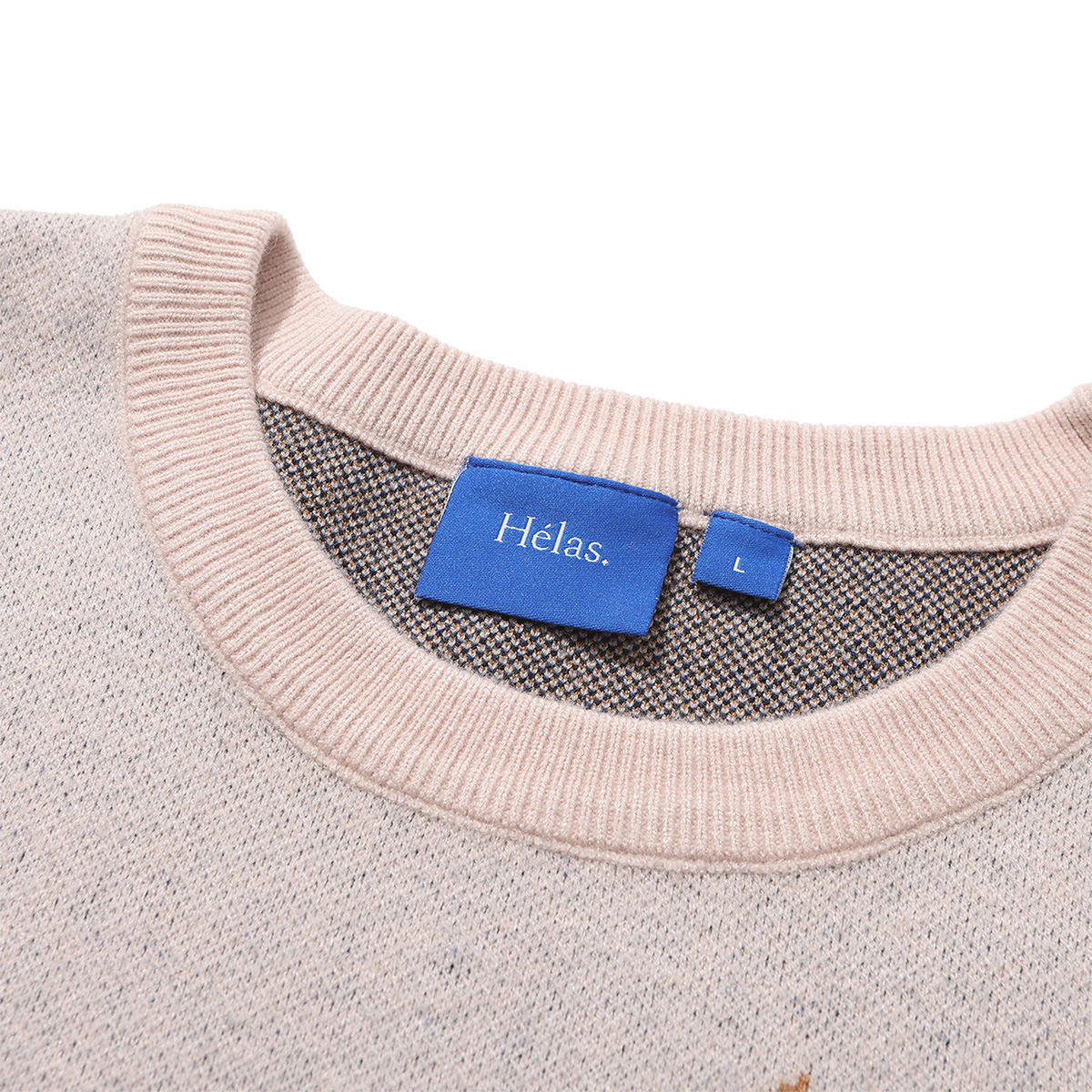 Helas Nesta Knit Crewneck Sweater Beige