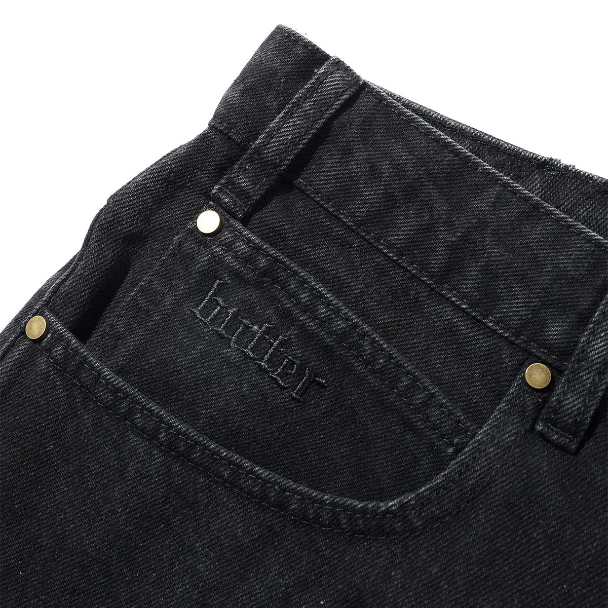 Butter Goods Rivet Denim Jeans Washed Black Butter Goods Rivet Denim Jeans Washed Black