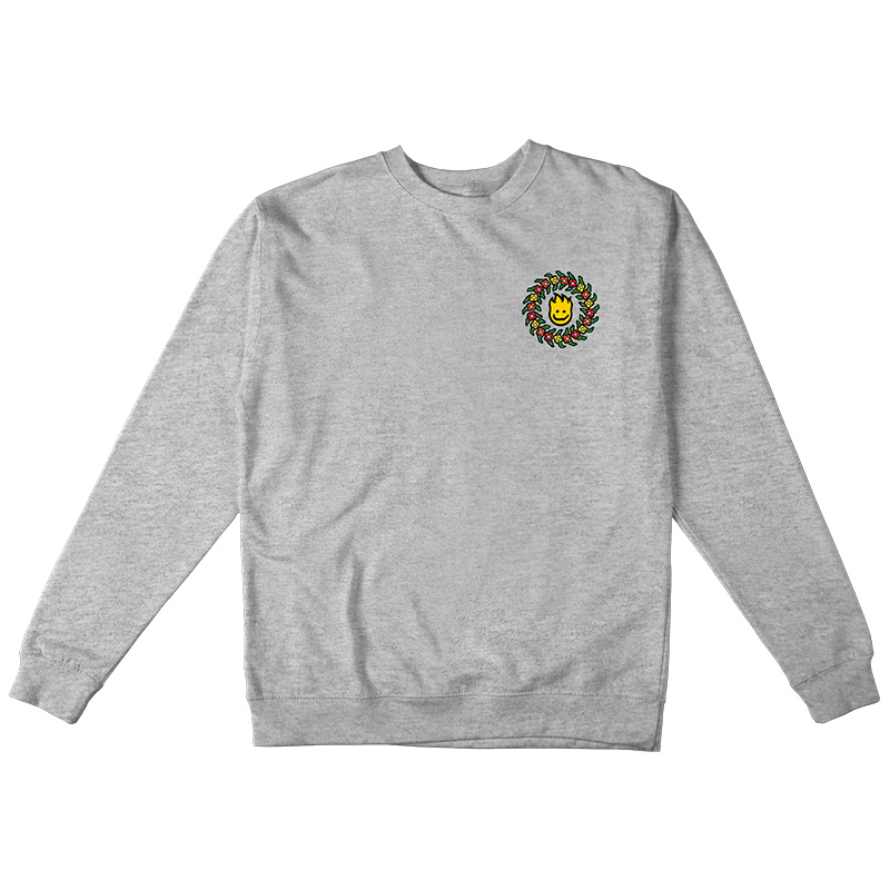 Spitfire Gonz Flower Swirl Crewneck Sweater Grey Heather Spitfire Gonz Flower Swirl Crewneck Sweater Grey Heather