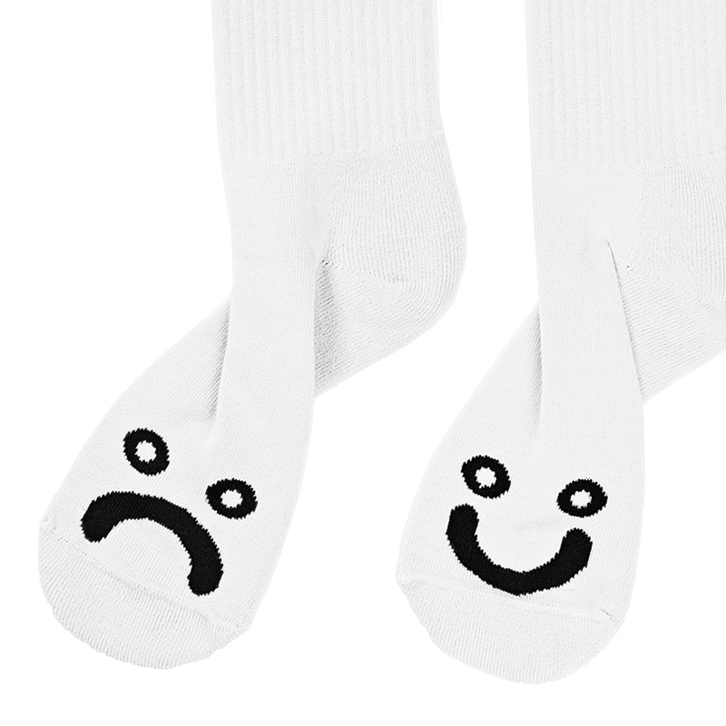 Polar Happy Sad Socks White