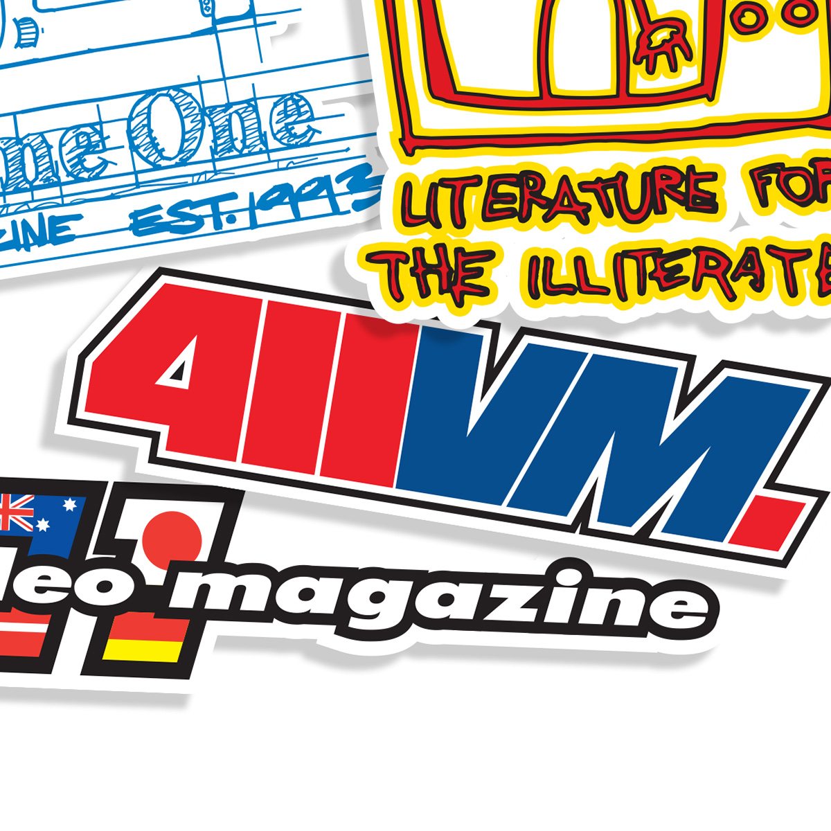 411 Logos Assorted Sticker 5 Pack