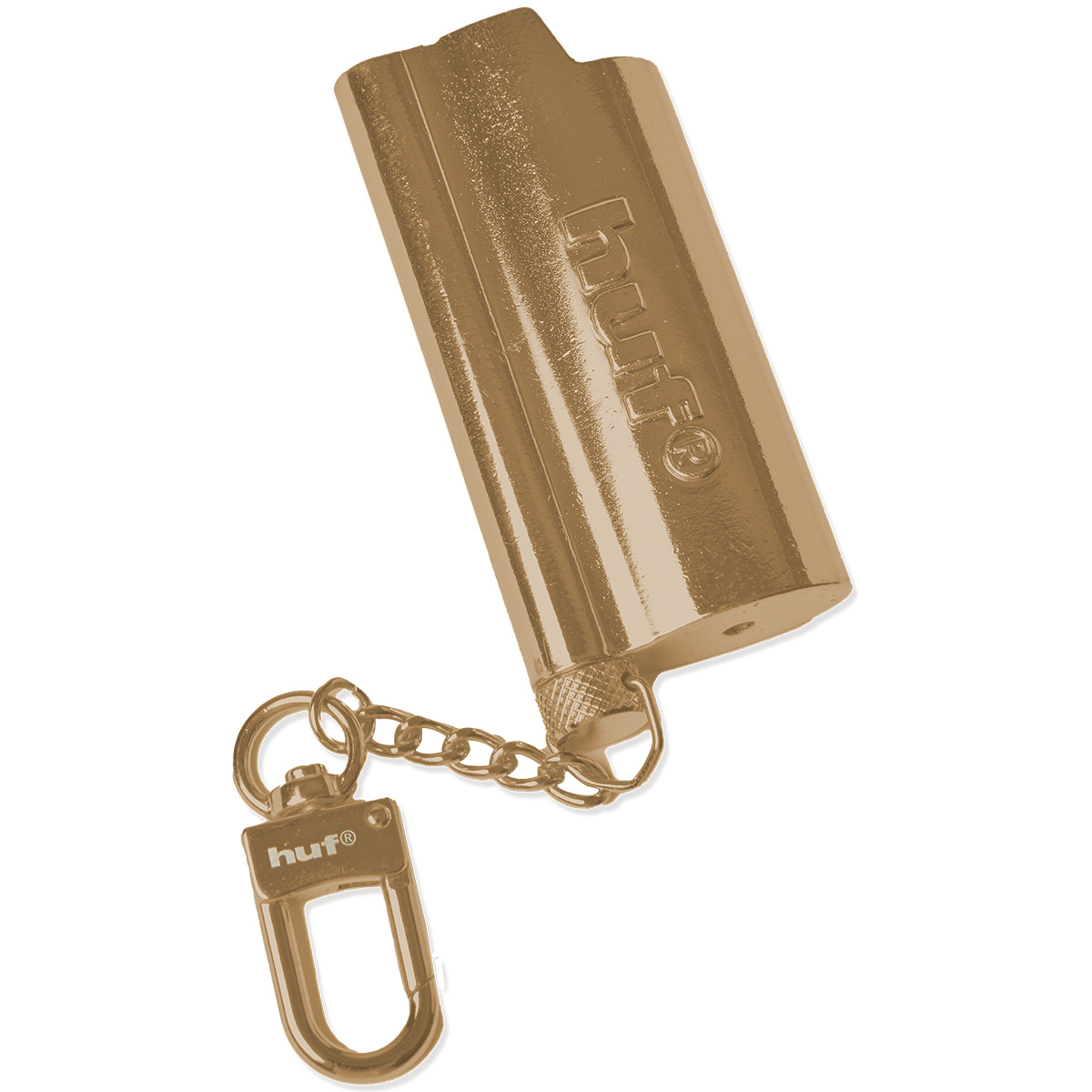 HUF Burner Lighter Sleeve Keychain Gold
