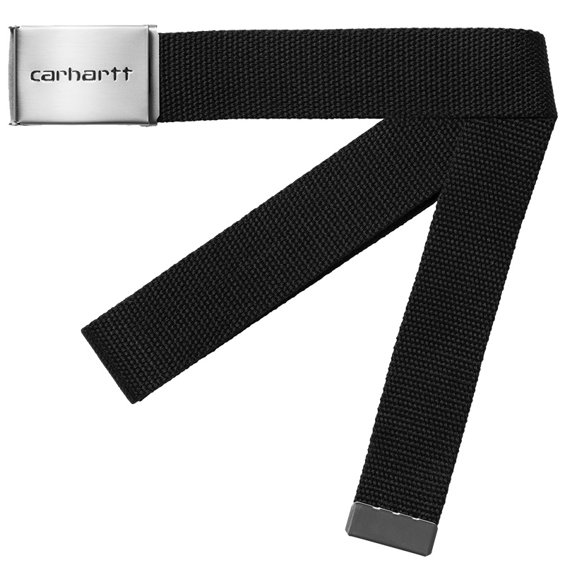 Carhartt WIP Clip Belt Chrome Black Carhartt WIP Clip Belt Chrome Black