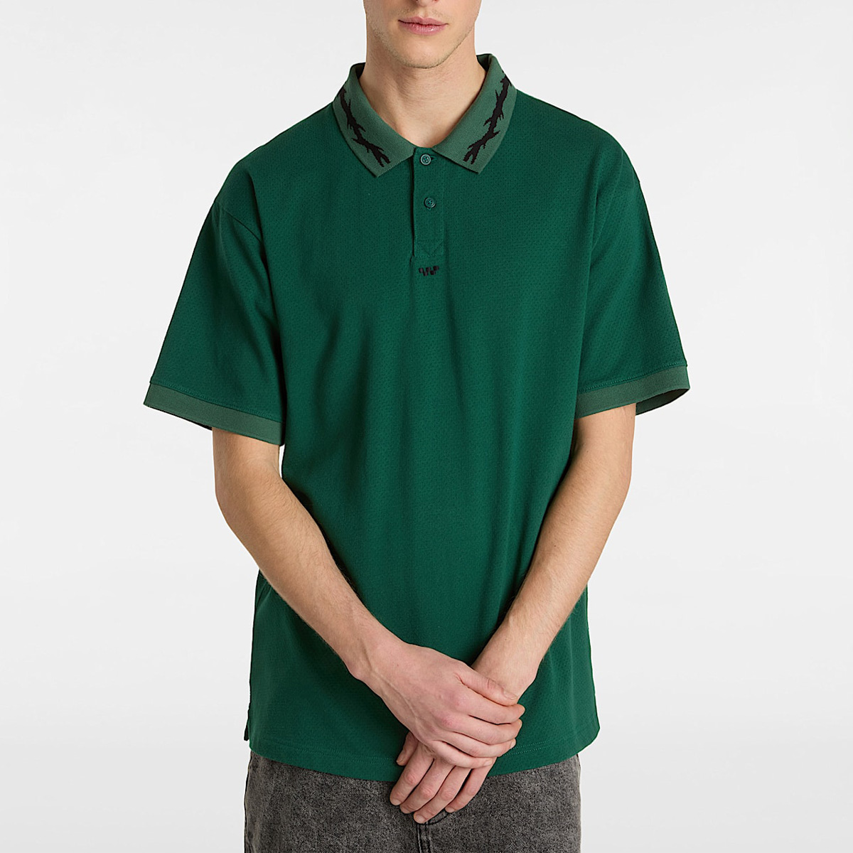 Vans Skate Mesh Polo Shirt Rain Forest Vans Skate Mesh Polo Shirt Rain Forest