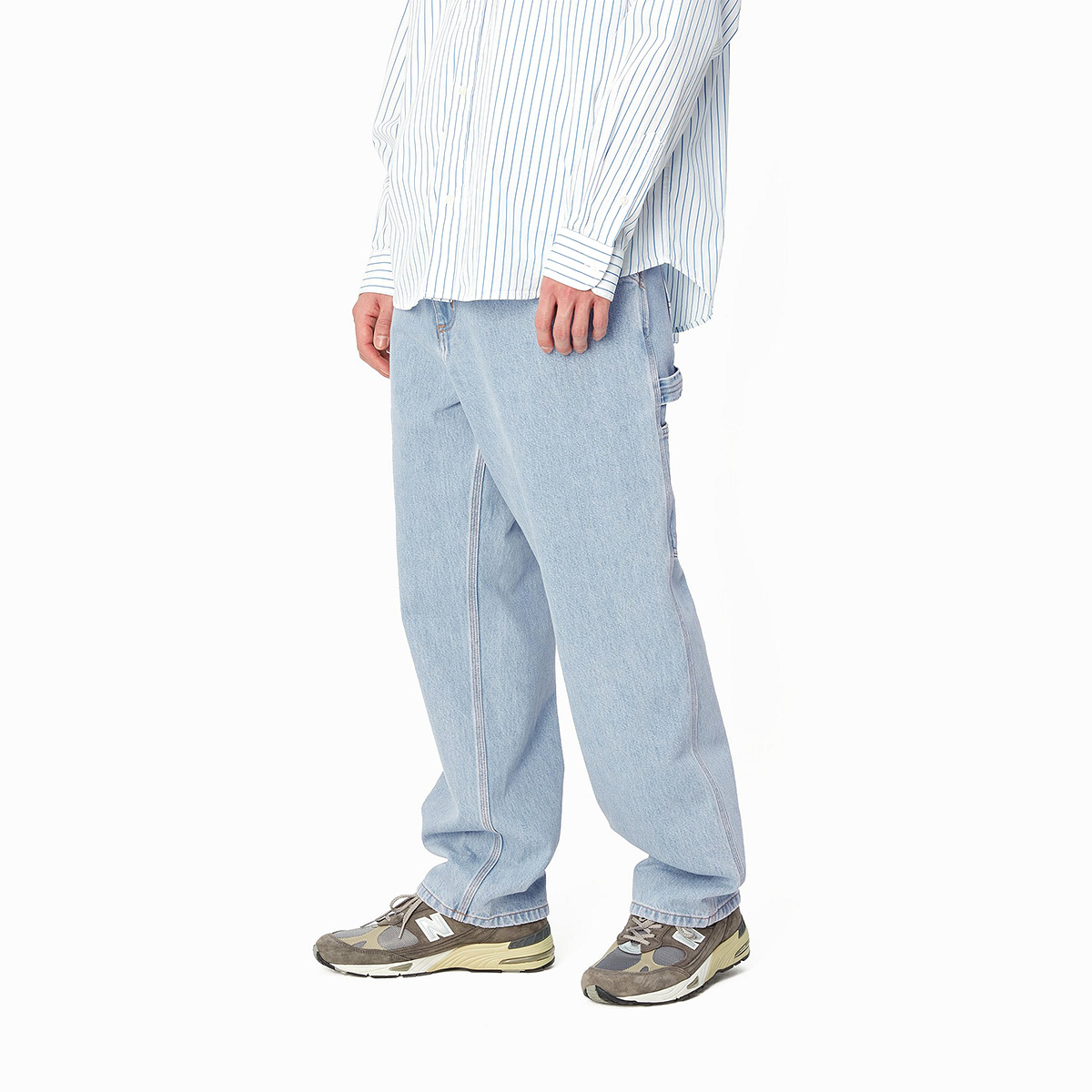 Carhartt WIP Single Knee Pant Blue Heavy Stone Bleached