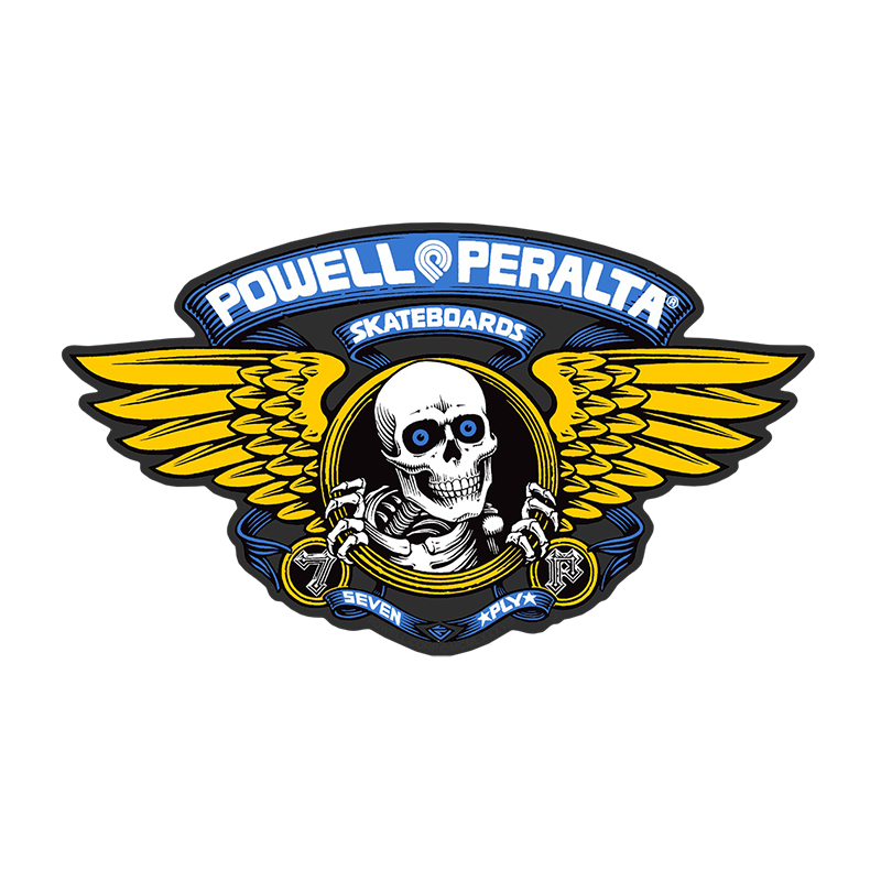 Powell Peralta Winged Ripper Blue Sticker 5.0 Inch