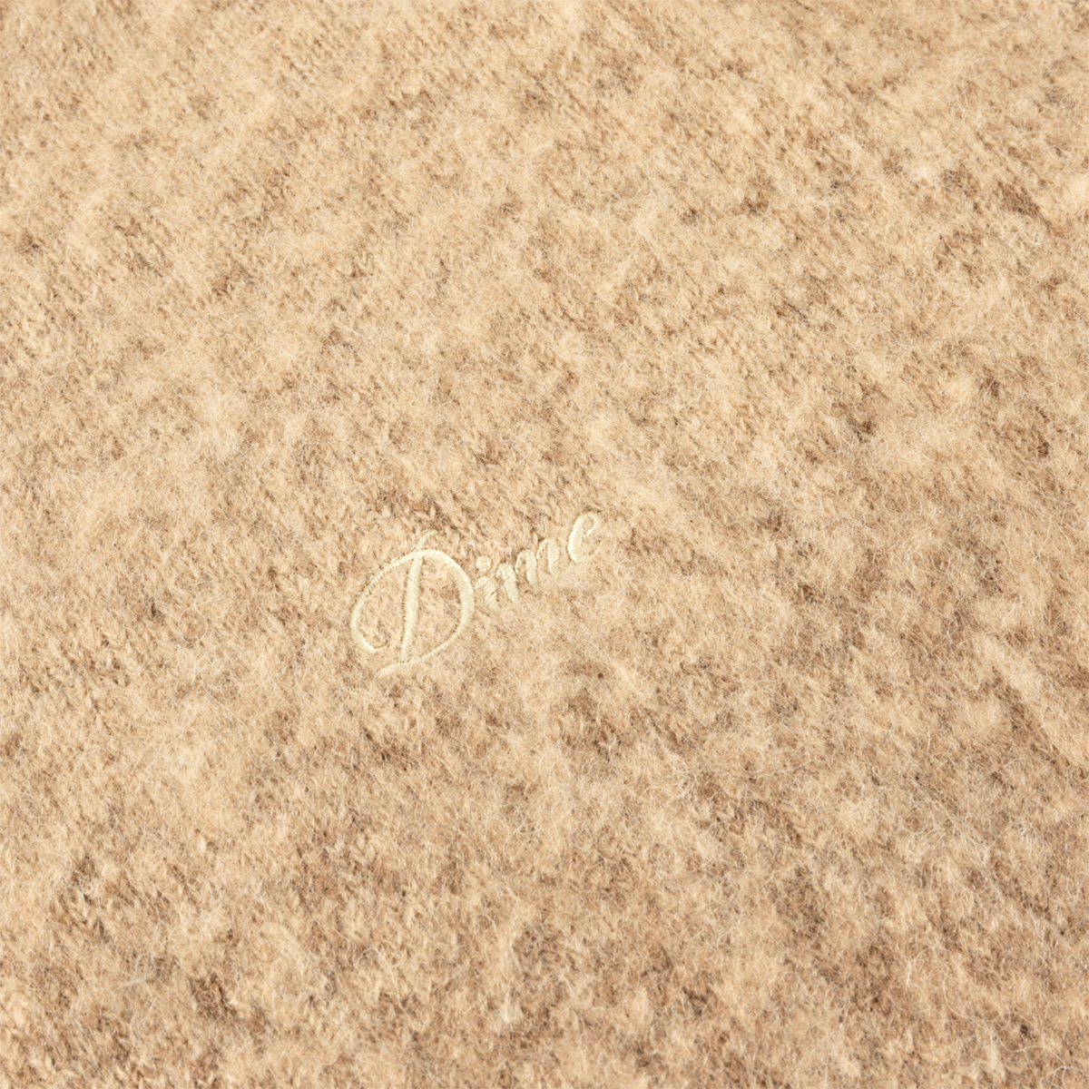 Dime Mohair Double Zip Knit Sweater Camel