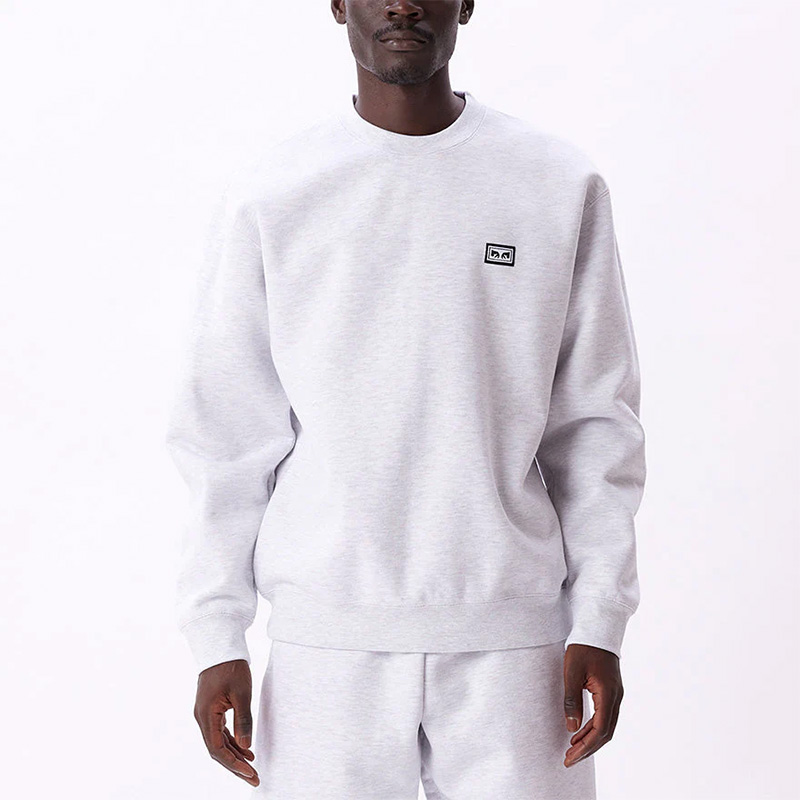 Obey Established Works Eyes Crewneck Sweater Ash Grey Obey Established Works Eyes Crewneck Sweater Ash Grey