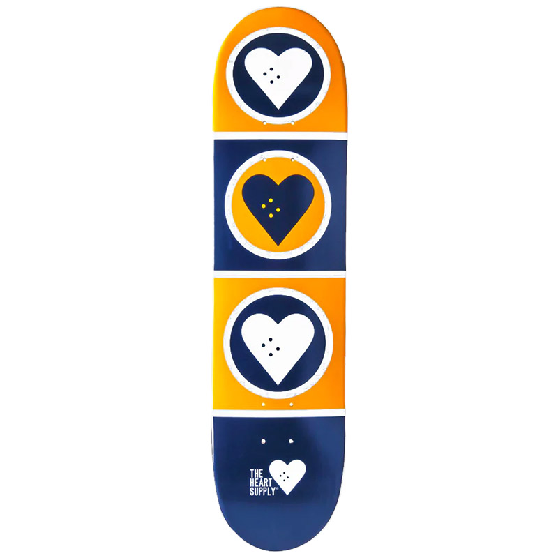 The Heart Supply Squad Deck Blue/Yellow 7.75