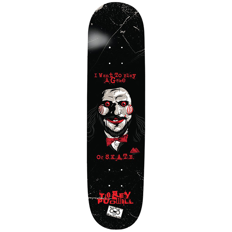 Thank You Torey Pudwill Play A Game Skateboard Deck Black 8.25 Thank You Torey Pudwill Play A Game Skateboard Deck Black 8.25