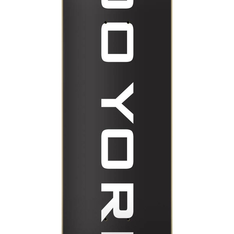 Zoo York OG 95 Logo Block Skateboard Deck Black/White/Grey 7.75