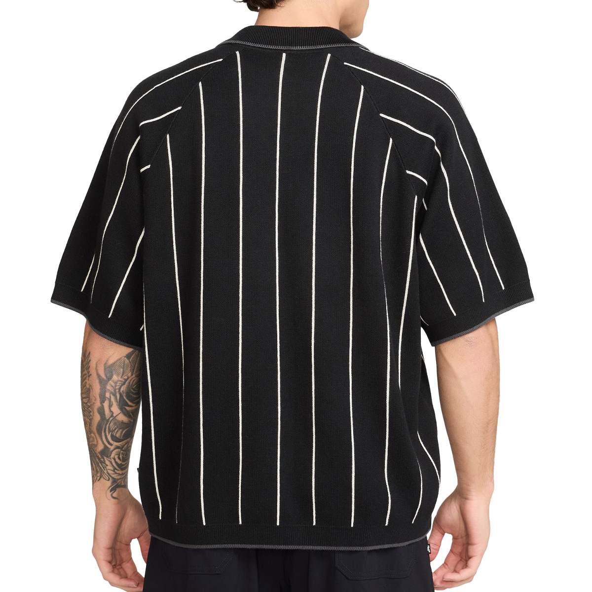 Nike SB Stripe Shortsleeve Polo Sweater Black/Sail/Black