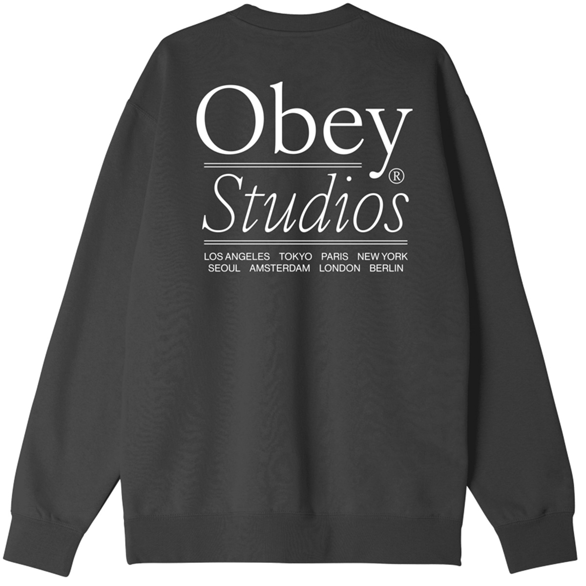 Obey Studios Crewneck Sweater Black Obey Studios Crewneck Sweater Black