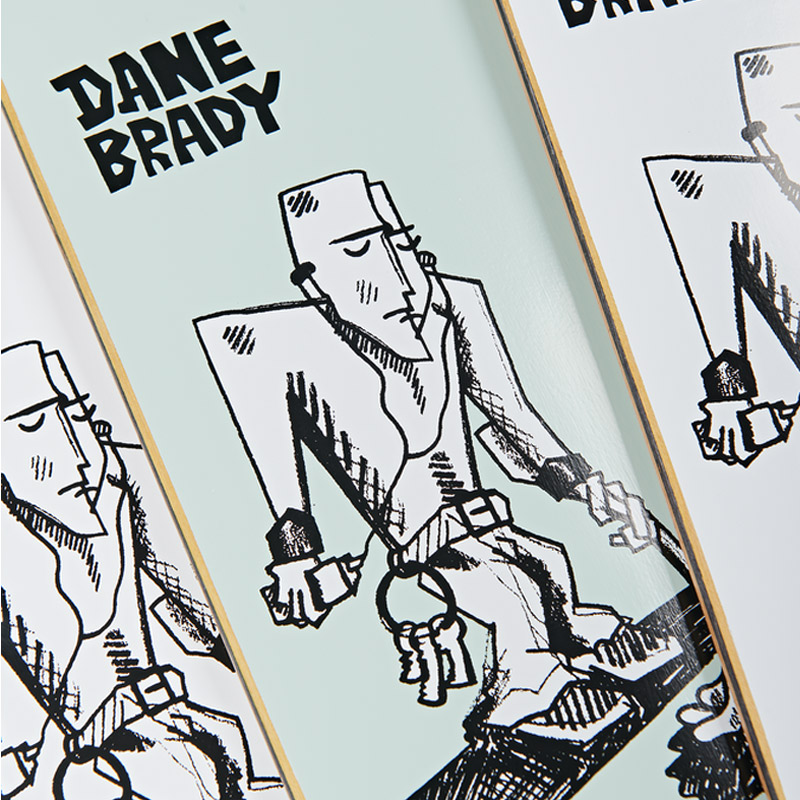 Polar Dane Brady Mopping Skateboard Deck Green 8.0