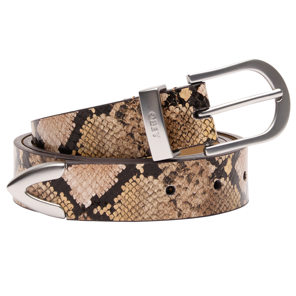 Obey Classic Leather Belt Snake