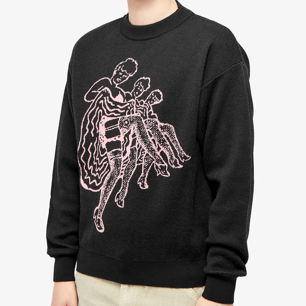 Rassvet Cabaret Knit Crewneck Sweater Black Rassvet Cabaret Knit Crewneck Sweater Black