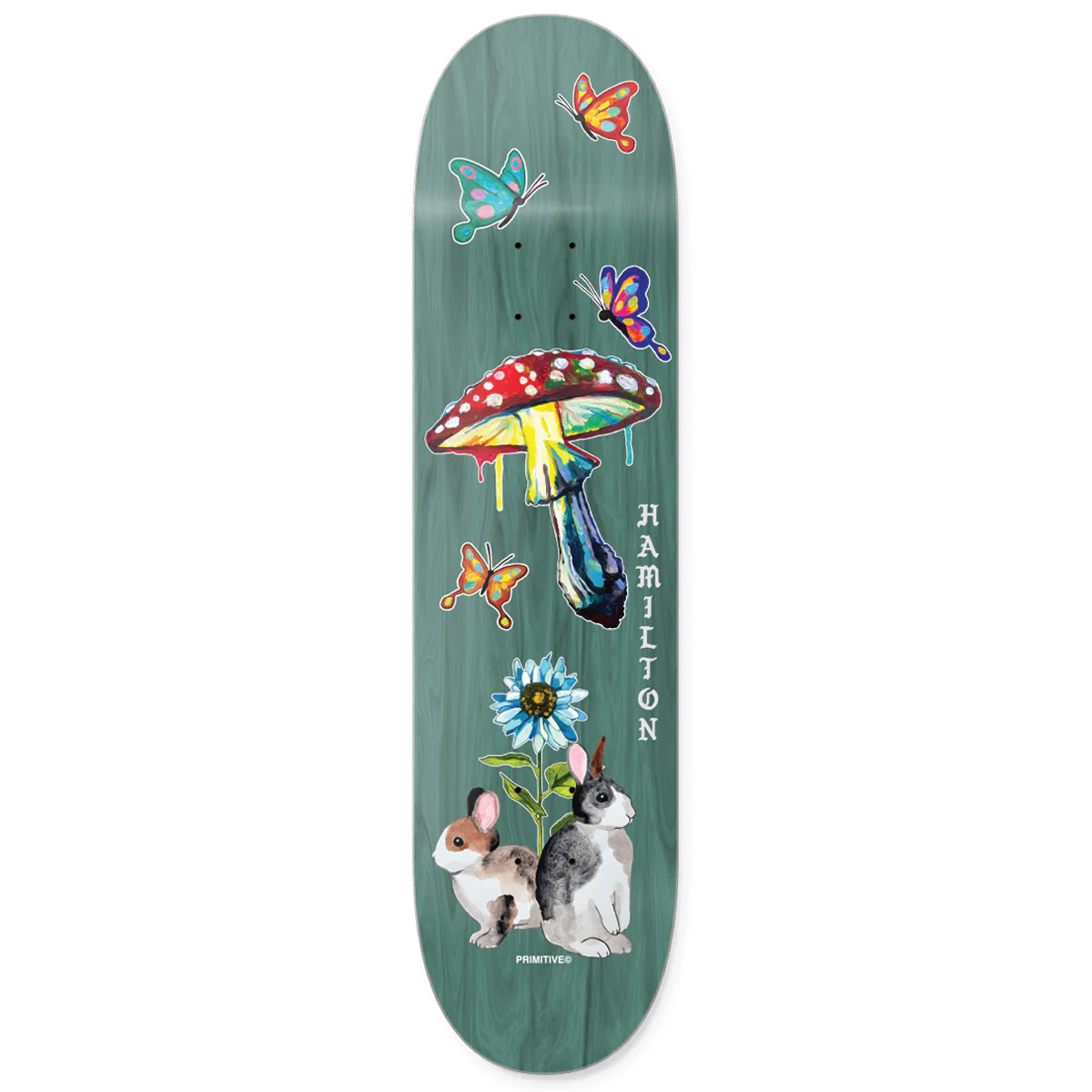 Primitive Hamilton Dream Nicely Skateboard Deck Teal 8.25 Primitive Hamilton Dream Nicely Skateboard Deck Teal 8.25