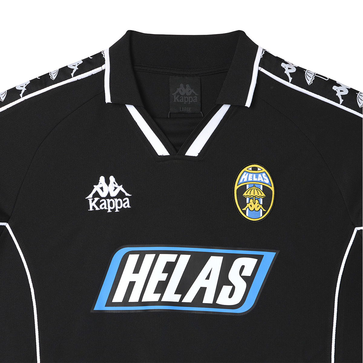 Helas x Kappa Longsleeve Footbal Jersey Polo Black