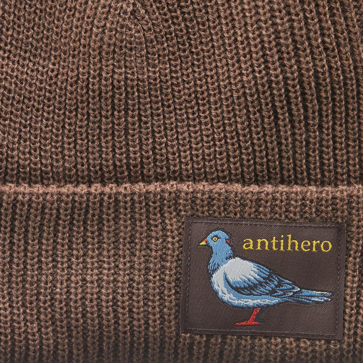 Anti Hero Lil Pigeon Label Cuff Beanie Brown/Gold