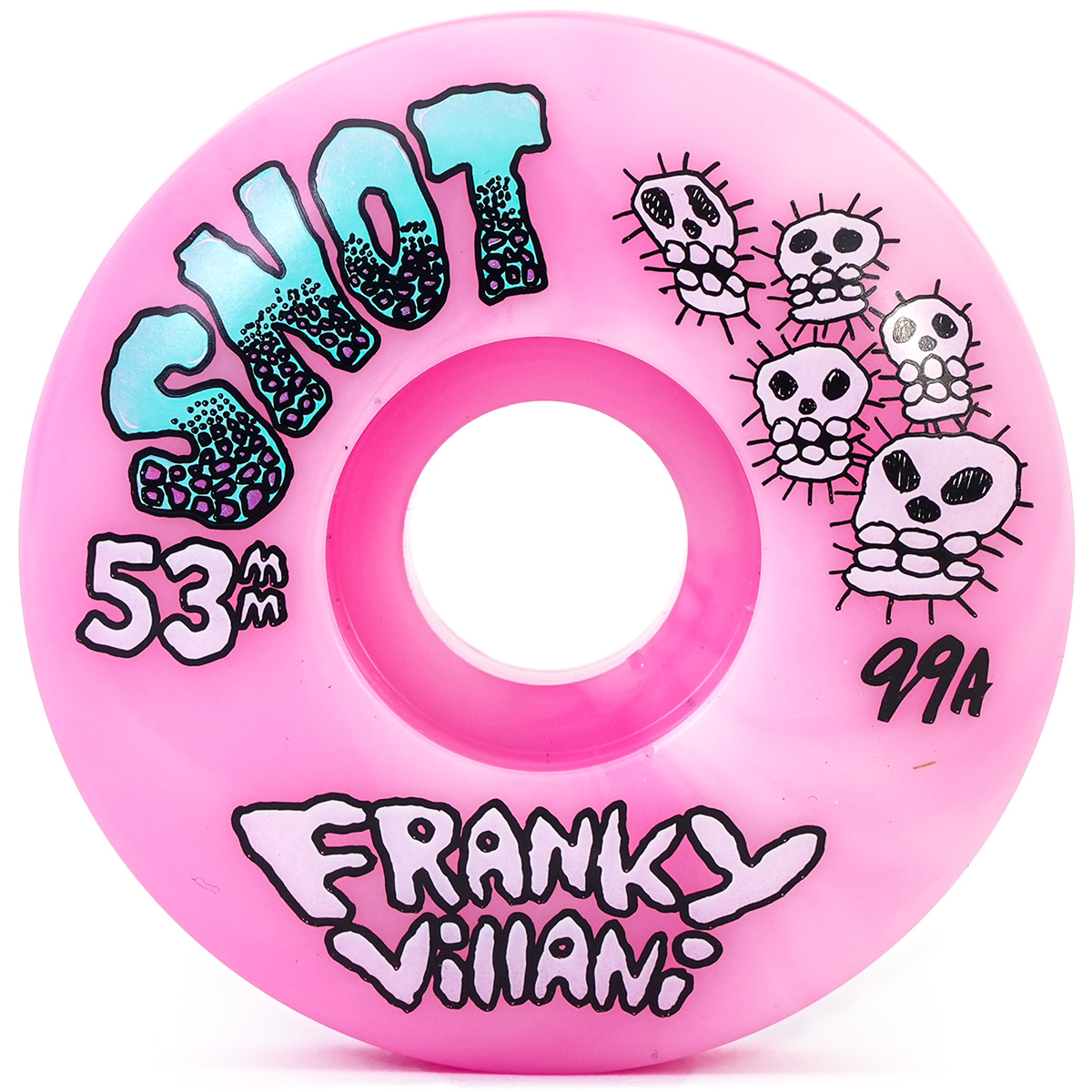 Snot Franky Skulls Classic Wheels Pink Swirl 99a 53mm