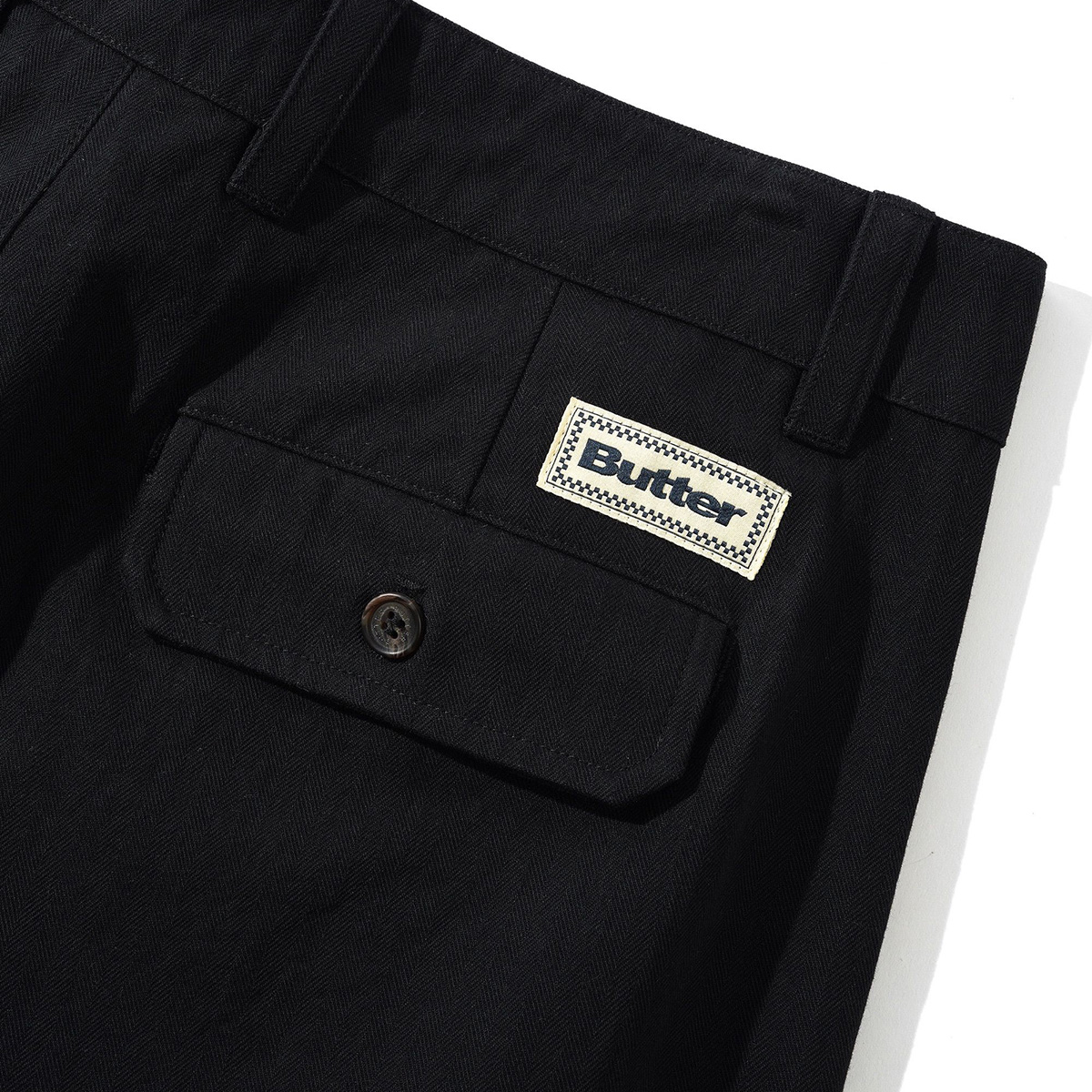 Butter Goods Pleated Trousers Black Butter Goods Pleated Trousers Black
