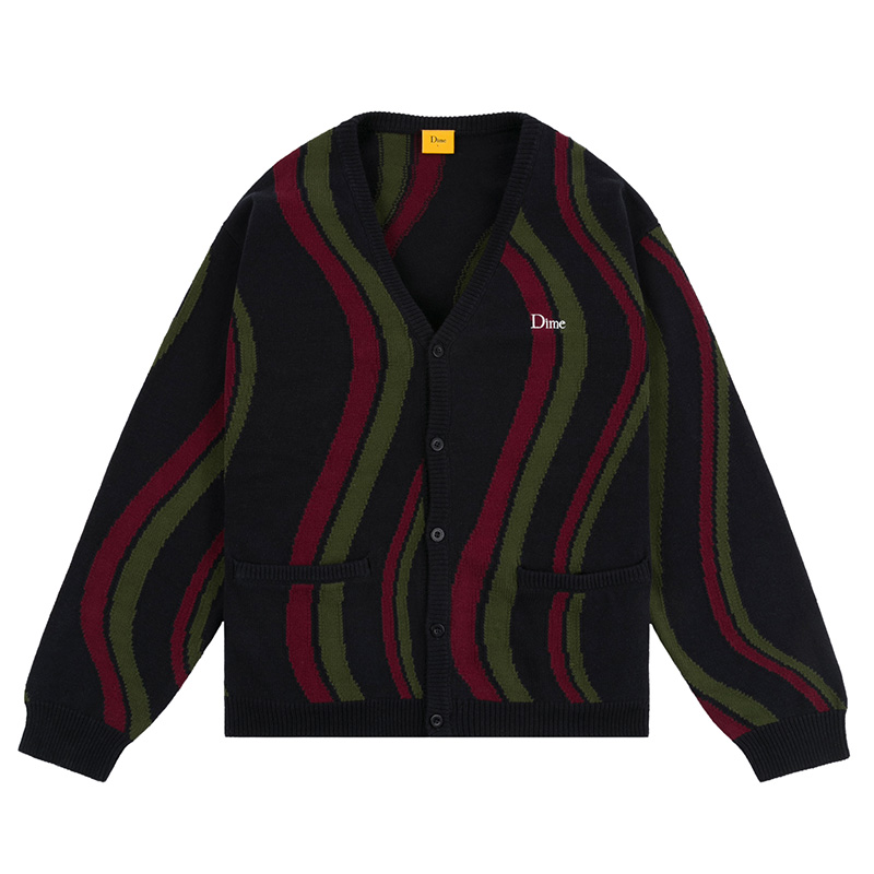 希少　Dime LIGHTWAVE KNIT CARDIGAN Dime Lightwave Knit Cardigan Sweater Midnight | Skatestore