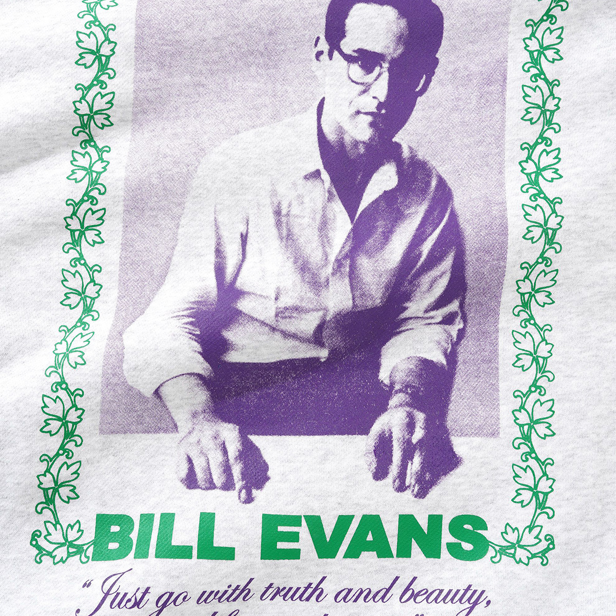 Butter Goods x Bill Evans Truth & Beauty Crewneck Sweater Ash