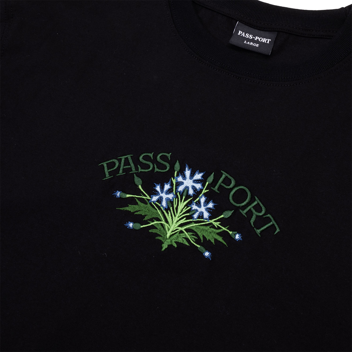 Pass Port Bloom Organic T-Shirt Black