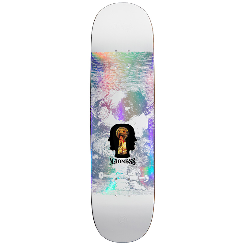 Madness Distortion R7 Skateboard Deck Holographic/White 8.375