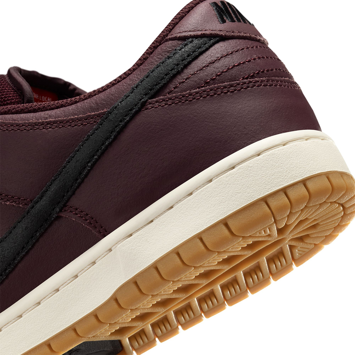 Nike SB Dunk Low Pro Iso Burgundy Crush/Black-Mystic Dates-Sail-Gum Lt Brown-Safety Orange